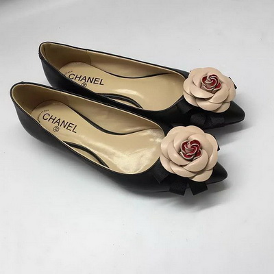 CHANEL Shallow mouth flat shoes Women--059